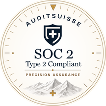 Auditsuisse SOC 2 Type 2 Compliant seal